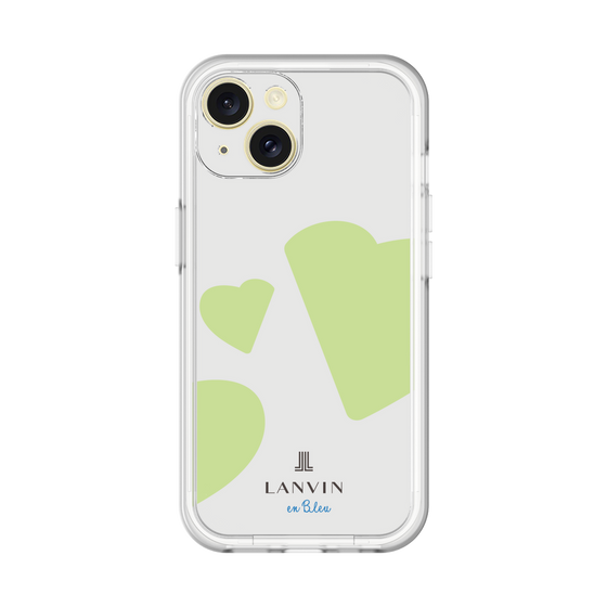 スリムプロテクションプレミアムケース［ LANVIN en Bleu Hearts Green - ランバン ハート グリーン ］