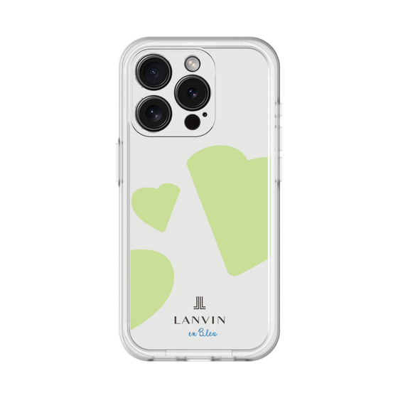 スリムプロテクションプレミアムケース［ LANVIN en Bleu Hearts Green - ランバン ハート グリーン ］