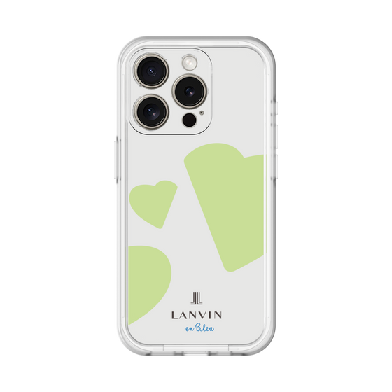 スリムプロテクションプレミアムケース［ LANVIN en Bleu Hearts Green - ランバン ハート グリーン ］