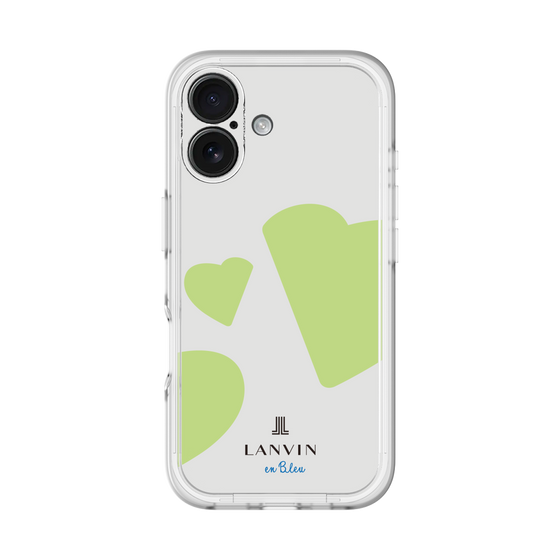 スリムプロテクションプレミアムケース［ LANVIN en Bleu Hearts Green - ランバン ハート グリーン ］