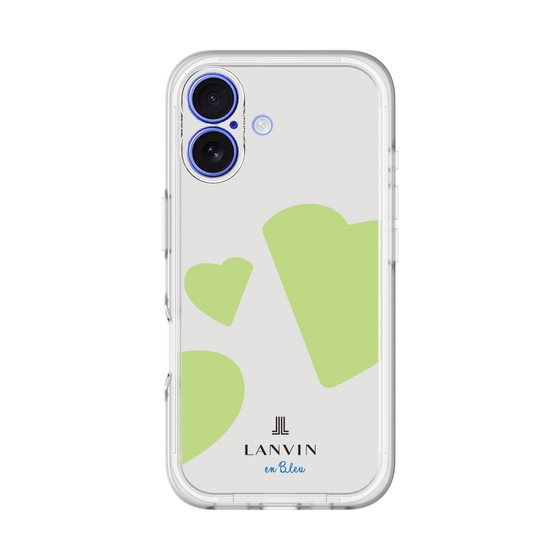スリムプロテクションプレミアムケース［ LANVIN en Bleu Hearts Green - ランバン ハート グリーン ］