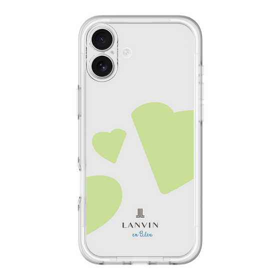 スリムプロテクションプレミアムケース［ LANVIN en Bleu Hearts Green - ランバン ハート グリーン ］