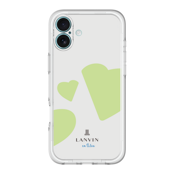 スリムプロテクションプレミアムケース［ LANVIN en Bleu Hearts Green - ランバン ハート グリーン ］