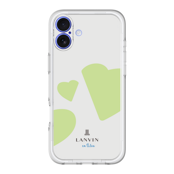 スリムプロテクションプレミアムケース［ LANVIN en Bleu Hearts Green - ランバン ハート グリーン ］