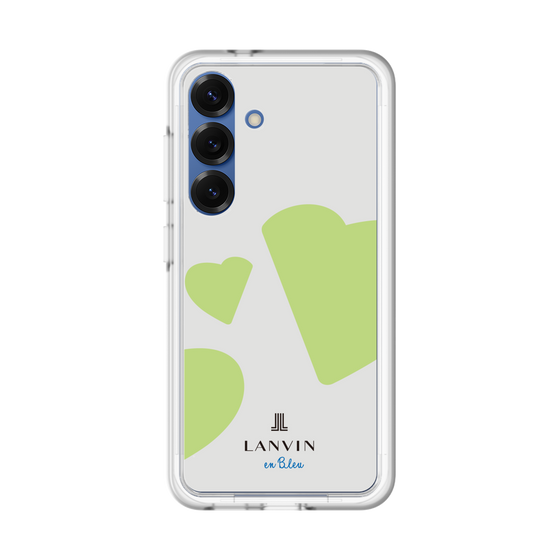 スリムプロテクションプレミアムケース［ LANVIN en Bleu Hearts Green - ランバン ハート グリーン ］