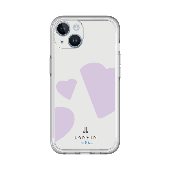 スリムプロテクションプレミアムケース［ LANVIN en Bleu Hearts Purple - ランバン ハート パープル ］
