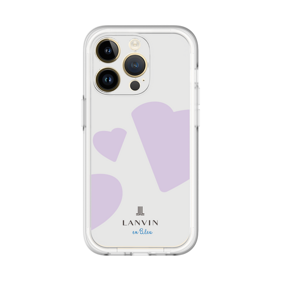 スリムプロテクションプレミアムケース［ LANVIN en Bleu Hearts Purple - ランバン ハート パープル ］