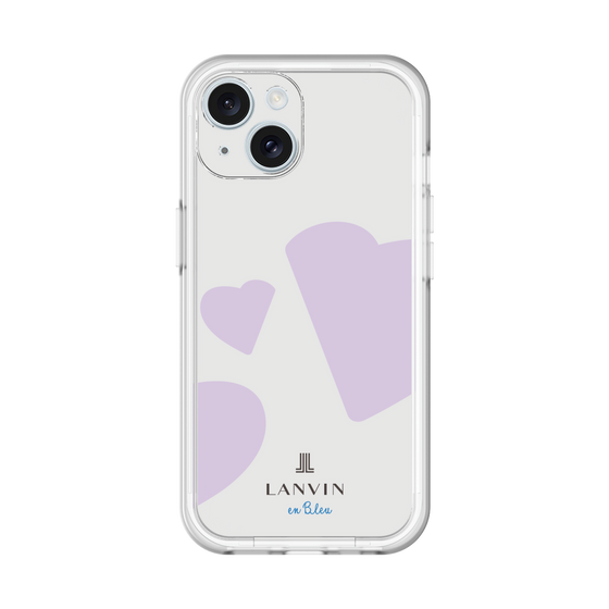 スリムプロテクションプレミアムケース［ LANVIN en Bleu Hearts Purple - ランバン ハート パープル ］