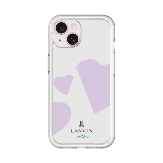 スリムプロテクションプレミアムケース［ LANVIN en Bleu Hearts Purple - ランバン ハート パープル ］