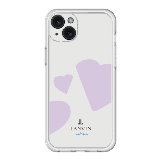 スリムプロテクションプレミアムケース［ LANVIN en Bleu Hearts Purple - ランバン ハート パープル ］
