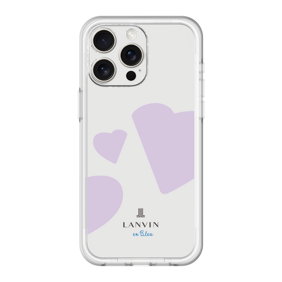 スリムプロテクションプレミアムケース［ LANVIN en Bleu Hearts Purple - ランバン ハート パープル ］