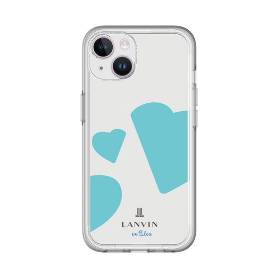 スリムプロテクションプレミアムケース［ LANVIN en Bleu Hearts Blue - ランバン ハート ブルー ］