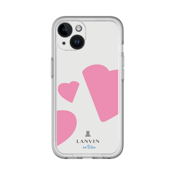 スリムプロテクションプレミアムケース［ LANVIN en Bleu Hearts Pink - ランバン ハート ピンク ］