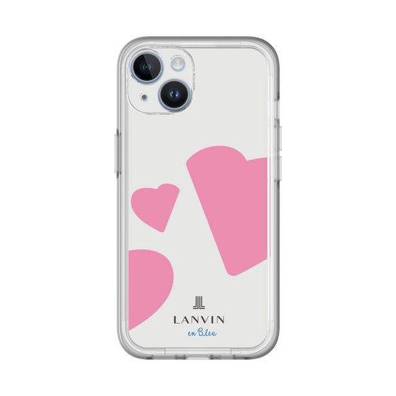 スリムプロテクションプレミアムケース［ LANVIN en Bleu Hearts Pink - ランバン ハート ピンク ］