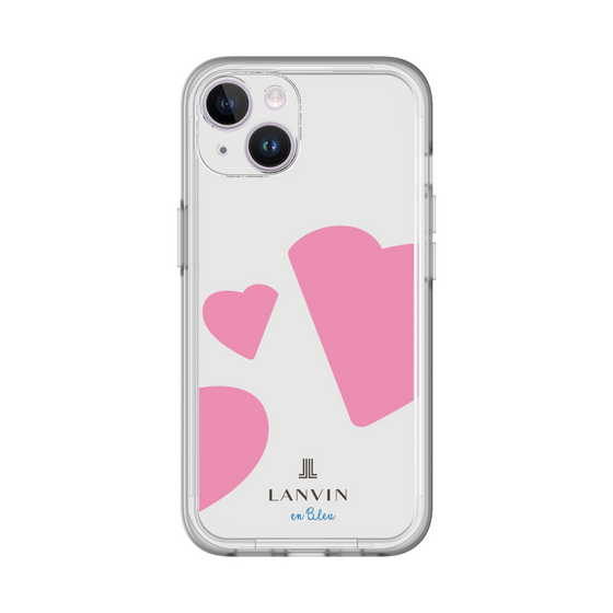 スリムプロテクションプレミアムケース［ LANVIN en Bleu Hearts Pink - ランバン ハート ピンク ］