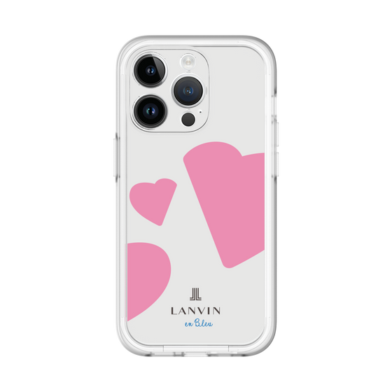 スリムプロテクションプレミアムケース［ LANVIN en Bleu Hearts Pink - ランバン ハート ピンク ］