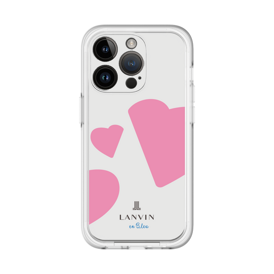 スリムプロテクションプレミアムケース［ LANVIN en Bleu Hearts Pink - ランバン ハート ピンク ］