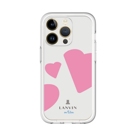 スリムプロテクションプレミアムケース［ LANVIN en Bleu Hearts Pink - ランバン ハート ピンク ］
