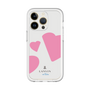 スリムプロテクションプレミアムケース［ LANVIN en Bleu Hearts Pink - ランバン ハート ピンク ］