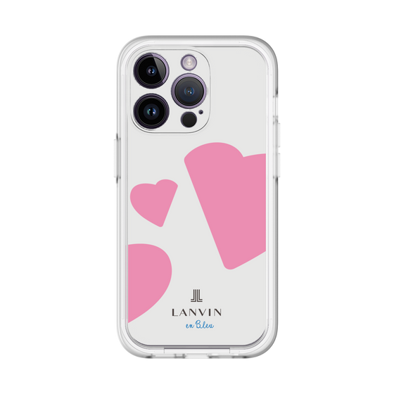 スリムプロテクションプレミアムケース［ LANVIN en Bleu Hearts Pink - ランバン ハート ピンク ］