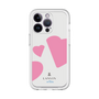 スリムプロテクションプレミアムケース［ LANVIN en Bleu Hearts Pink - ランバン ハート ピンク ］