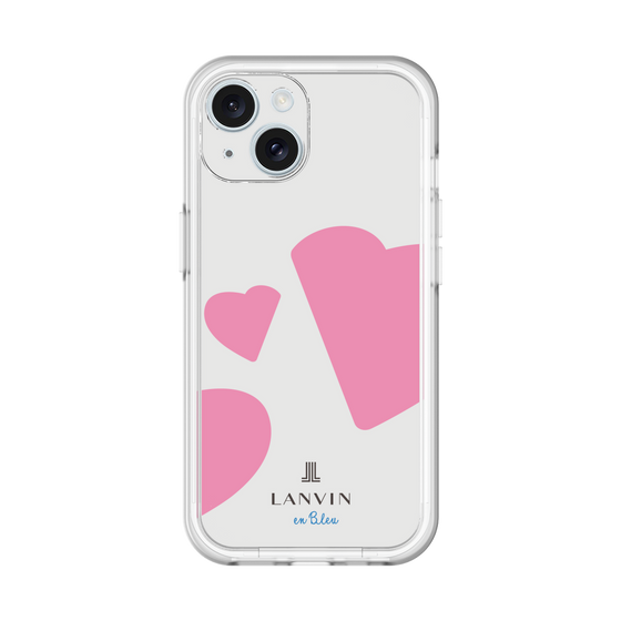スリムプロテクションプレミアムケース［ LANVIN en Bleu Hearts Pink - ランバン ハート ピンク ］