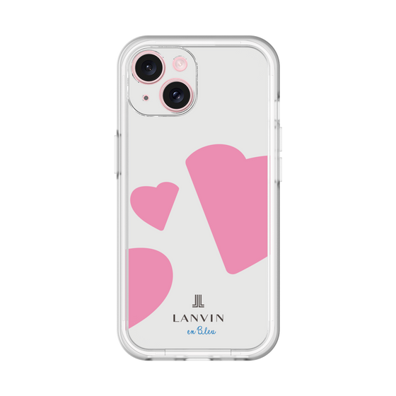 スリムプロテクションプレミアムケース［ LANVIN en Bleu Hearts Pink - ランバン ハート ピンク ］