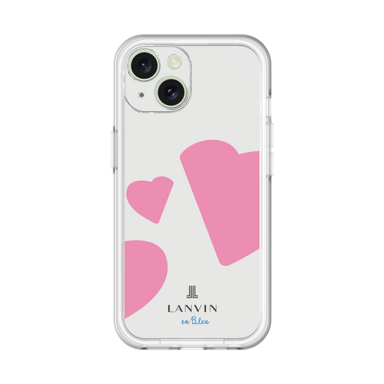 スリムプロテクションプレミアムケース［ LANVIN en Bleu Hearts Pink - ランバン ハート ピンク ］