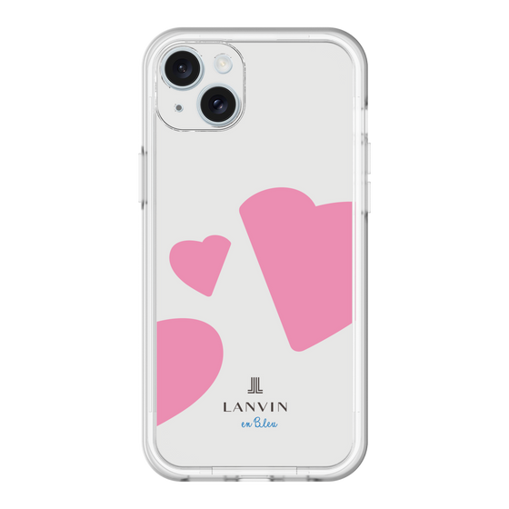 スリムプロテクションプレミアムケース［ LANVIN en Bleu Hearts Pink - ランバン ハート ピンク ］
