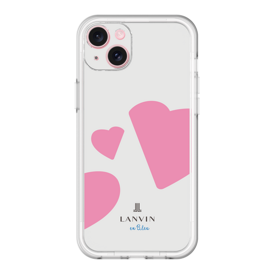 スリムプロテクションプレミアムケース［ LANVIN en Bleu Hearts Pink - ランバン ハート ピンク ］