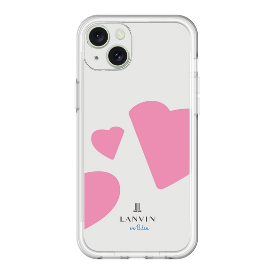 スリムプロテクションプレミアムケース［ LANVIN en Bleu Hearts Pink - ランバン ハート ピンク ］