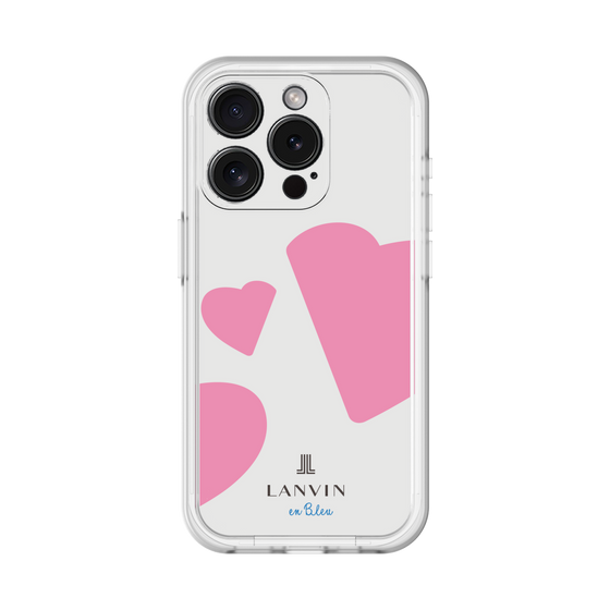 スリムプロテクションプレミアムケース［ LANVIN en Bleu Hearts Pink - ランバン ハート ピンク ］