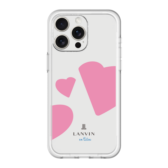 スリムプロテクションプレミアムケース［ LANVIN en Bleu Hearts Pink - ランバン ハート ピンク ］