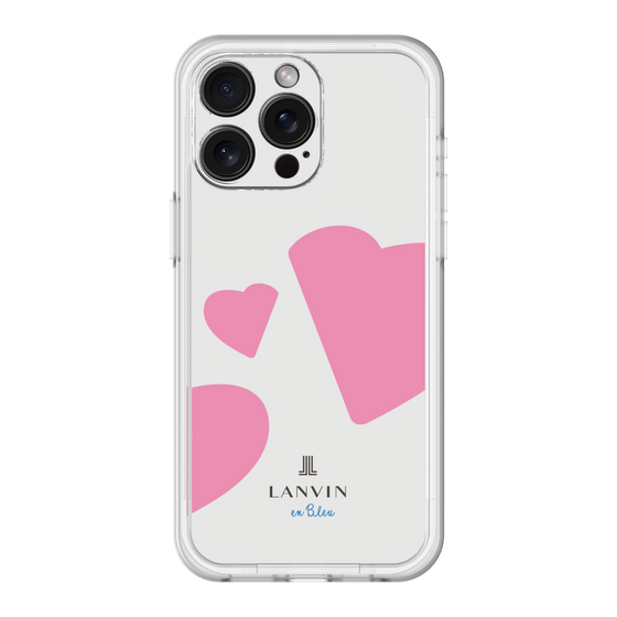 スリムプロテクションプレミアムケース［ LANVIN en Bleu Hearts Pink - ランバン ハート ピンク ］