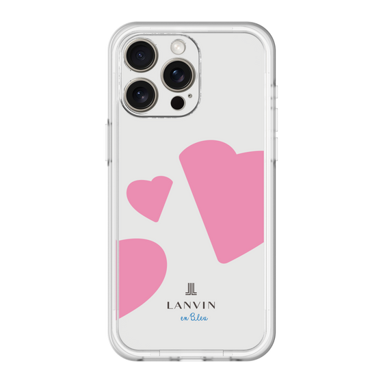 スリムプロテクションプレミアムケース［ LANVIN en Bleu Hearts Pink - ランバン ハート ピンク ］