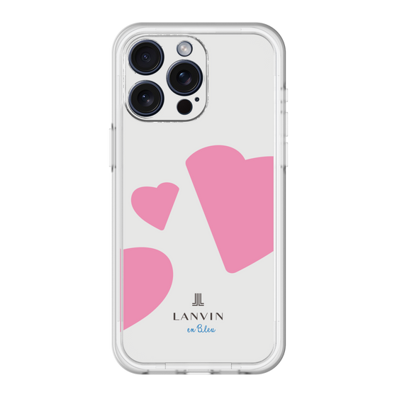 スリムプロテクションプレミアムケース［ LANVIN en Bleu Hearts Pink - ランバン ハート ピンク ］