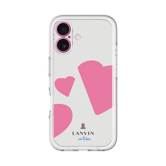 スリムプロテクションプレミアムケース［ LANVIN en Bleu Hearts Pink - ランバン ハート ピンク ］