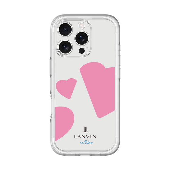 スリムプロテクションプレミアムケース［ LANVIN en Bleu Hearts Pink - ランバン ハート ピンク ］