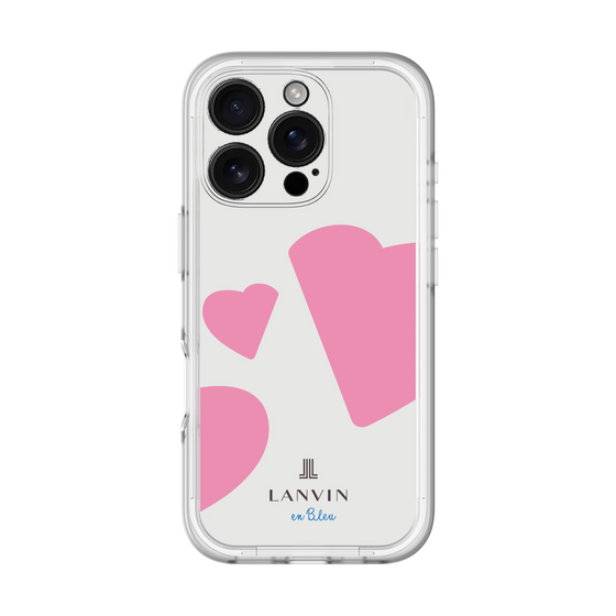 スリムプロテクションプレミアムケース［ LANVIN en Bleu Hearts Pink - ランバン ハート ピンク ］