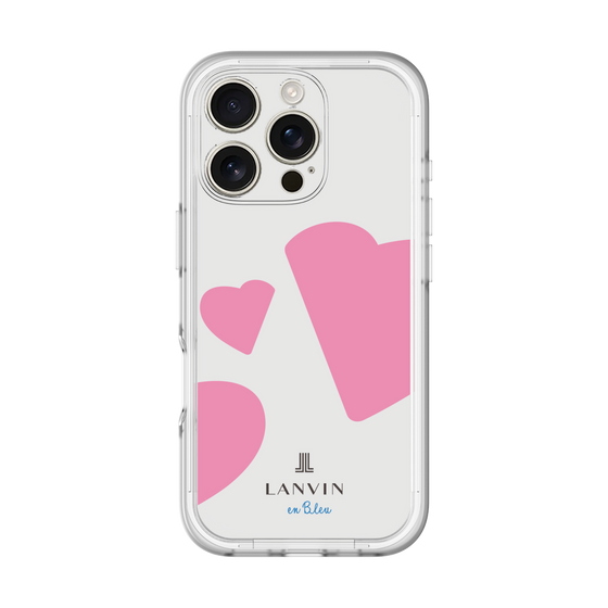 スリムプロテクションプレミアムケース［ LANVIN en Bleu Hearts Pink - ランバン ハート ピンク ］