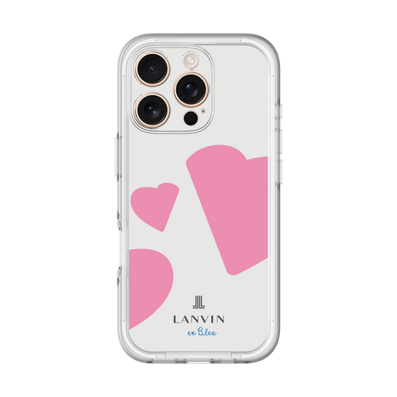 スリムプロテクションプレミアムケース［ LANVIN en Bleu Hearts Pink - ランバン ハート ピンク ］