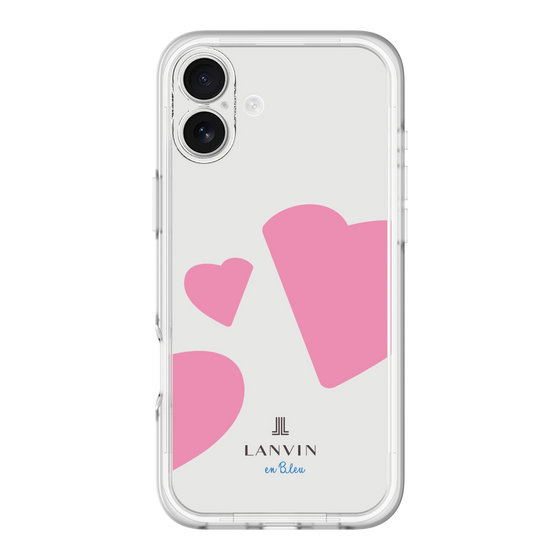 スリムプロテクションプレミアムケース［ LANVIN en Bleu Hearts Pink - ランバン ハート ピンク ］