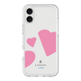 スリムプロテクションプレミアムケース［ LANVIN en Bleu Hearts Pink - ランバン ハート ピンク ］
