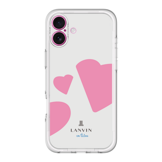 スリムプロテクションプレミアムケース［ LANVIN en Bleu Hearts Pink - ランバン ハート ピンク ］