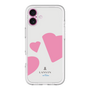 スリムプロテクションプレミアムケース［ LANVIN en Bleu Hearts Pink - ランバン ハート ピンク ］