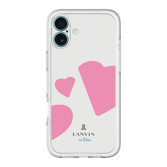 スリムプロテクションプレミアムケース［ LANVIN en Bleu Hearts Pink - ランバン ハート ピンク ］