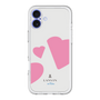 スリムプロテクションプレミアムケース［ LANVIN en Bleu Hearts Pink - ランバン ハート ピンク ］