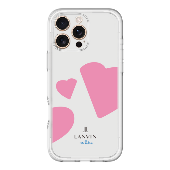 スリムプロテクションプレミアムケース［ LANVIN en Bleu Hearts Pink - ランバン ハート ピンク ］
