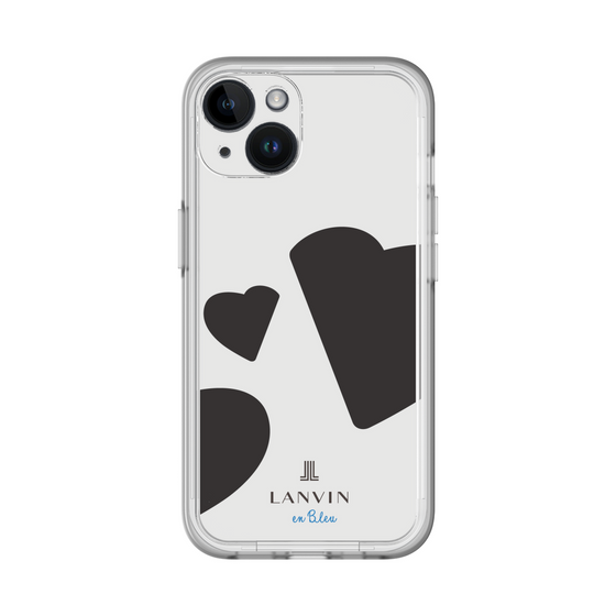 スリムプロテクションプレミアムケース［ LANVIN en Bleu Hearts Black - ランバン ハート ブラック ］