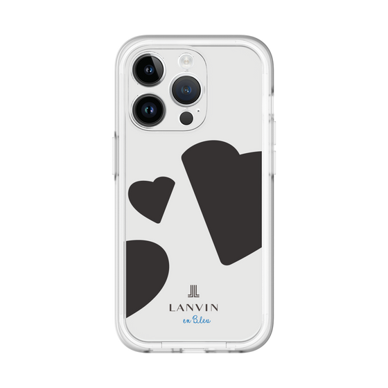 スリムプロテクションプレミアムケース［ LANVIN en Bleu Hearts Black - ランバン ハート ブラック ］